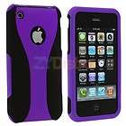 PURPLE 3 PIECE HARD CASE COVER for APPLE iPHONE 3G S 3GS  
