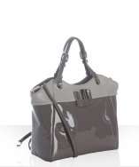 style #317707701 cement patent leather Jillian convertible tote