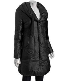 Elie Tahari black nylon Lisa down hooded coat   