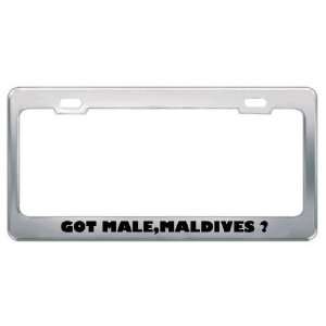 Got Male,Maldives ? Location Country Metal License Plate Frame Holder 