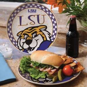 LSU Tigers Ceramic Dinner Plate:  Sports & Outdoors