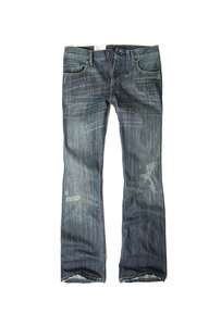   527 Dark Tractor Distressed Bootcut Blue Jeans   