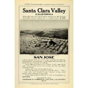  1912 Ad San Jose Santa Clara California Chamber Commerce 