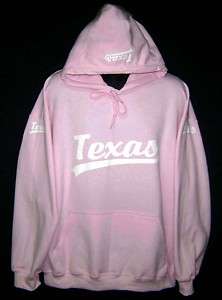   New State Of TEXAS Hoodie Hooded Sweatshirt Pink womens Misses Large L
