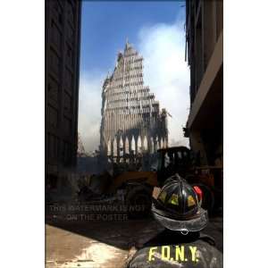  New York City Fireman at World Trade Center Site   24x36 