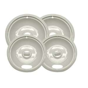 Range Kleen P10124XA Porcelain Universal Drip Pans Set Of 4 Containing 