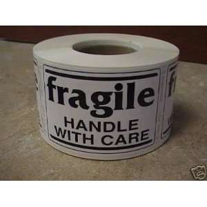   2x3 Fragile Handle with Care Shipping Labels Stickers: Office Products