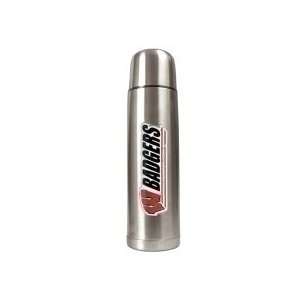   Badgers Double Wall Stainless Steel Thermos: Sports & Outdoors
