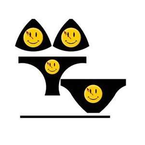  Watchmen Smiley Face Womens Bikini Size Small S a 