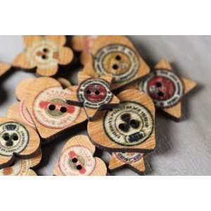  Toggle Wood Buttons .75 To 1 18/Pkg Quirky Arts, Crafts 