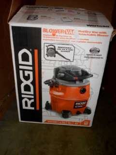 RIDGID 6 1/2HP 16GAL WET/DRY BLOWER/VAC MODEL WD1680  