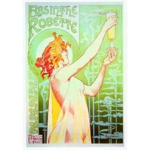  ABSINTHE ROBETTE GIRL HOLDING GLASS DRINK FRANCE FRENCH 