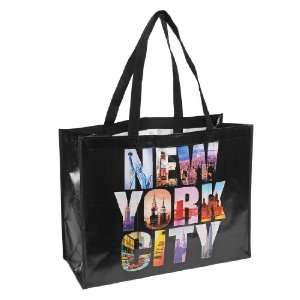   Reusable Shopping Tote Bag   New York City (Black)