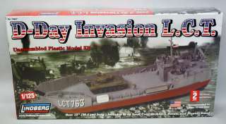 Day Invasion LCT 12 Long, 1/125 Scale Lindberg Model Kit 70867 NEW 