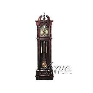 Acme Furniture Dark Walnut Finish Grandfather Clock 01431 