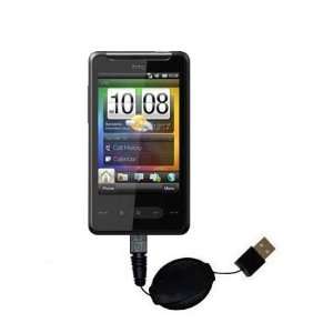 Retractable USB Cable for the HTC HTC 7 Surround with Power Hot Sync 