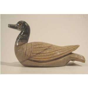  Soapstone Duck Figurine 4.0h x 6.0w Duck Stone Carving 