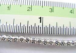TWH Hill Tribe Silver 60 Printed Spacer Beads 3x2mm.  