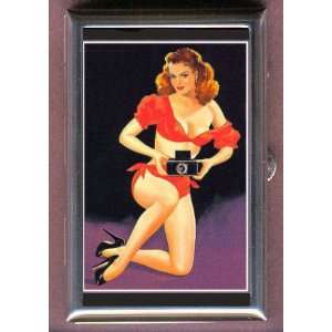  VINTAGE PIN UP WITH CAMERA Coin, Mint or Pill Box Made in 