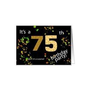 75th Birthday Invitation Card