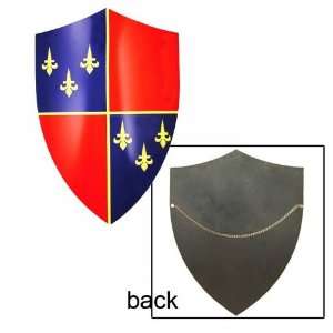  Red & Blue Medieval Shield French Design: Sports 