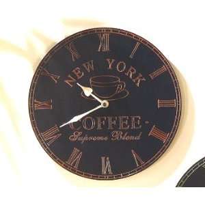  New York Coffee Bistro Kitchen wall Clock 12