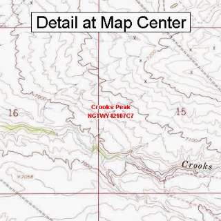  USGS Topographic Quadrangle Map   Crooks Peak, Wyoming 