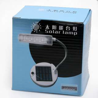LED Solar Power Flexible Desktop Reading Light Lamp  