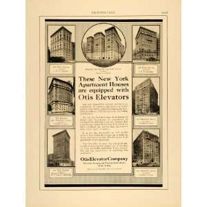  1915 Ad Otis Elevator Montana Apartments New York 