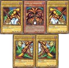 Exodia the Forbidden One 5 Card Set +Deck Box & Sleeves  