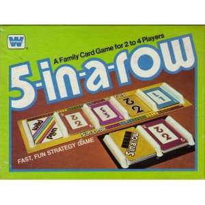  5 In A Row Family Card Game 1978 