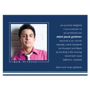    Classic Navy Bar Mitzvah Invitations: Health & Personal Care