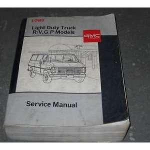  1989 GMC Light Duty Truck Models Service Shop Manual: gm 