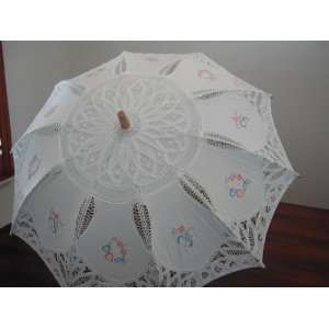  White Lace Parasol w/color embroidery: Everything Else