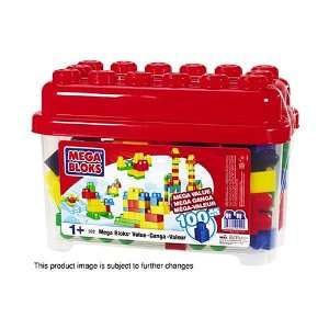  Mega Bloks #592 100 Piece Set with Container Toys & Games
