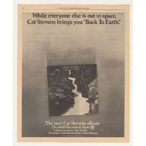  1979 Cat Stevens Back To Earth A&M Records Print Ad (45474 