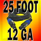 25 ft foot feet speakon to PA 12g ga gauge pro audio sound Speaker 