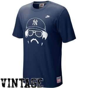   Yankees Reggie Jackson Navy Blue Hair itage T shirt: Sports & Outdoors