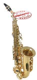 New Hawk Gold Color Curved Soprano Saxophone With Case, WD S412  