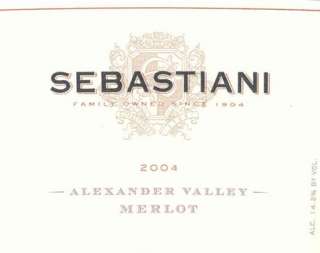 Sebastiani Merlot Alexander Valley 2004 