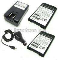 Car Wall Charger + x2 1500mAh Replacement Battery For Blackberry Bold 