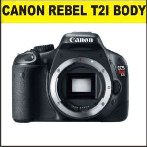 BRAND NEW CANON REBEL T2I BODY WITH EXTRA BATTERY 700238856720  