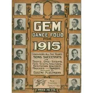 The Gem Dance Folio for 1915 Eugene Platzmann  Books