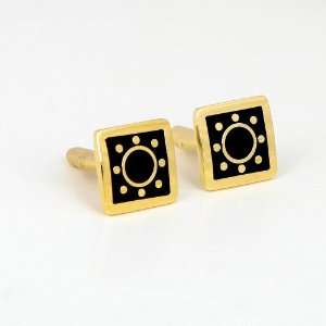   Gold Black Square designer cufflinks Y&G Cufflinks C7032 Y&G Jewelry