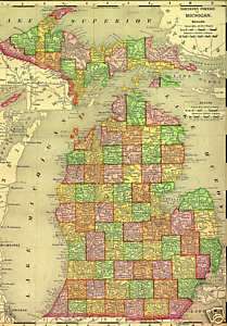1881 History & Genealogy of Jackson County Michigan MI  