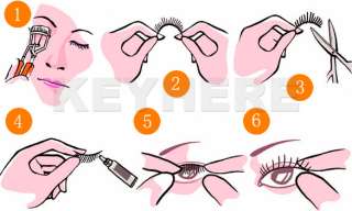 10 Pair Thick False Eyelashes Eyelash Eye Lashes+Glue  