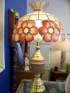 Antique Natural Sea Shell Lamp Shade Mother of Pearl  