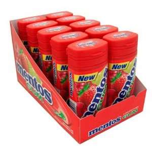 Mentos Gum   Red Fruit Sugarfree (Pack of 10)  Grocery 