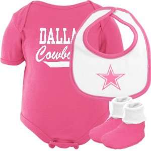  Dallas Cowboys Infant Pink Monkey Bars 3 Piece Creeper 