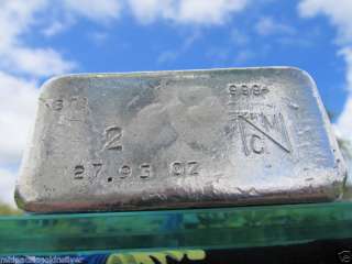 27.93 Oz NEVADA MINING COMPANY Silver Ingot/bar 999+  